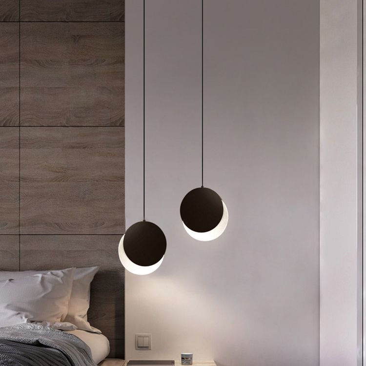 Ombra circolare in metallo luci appese a sospensione MODERNA 1 Fun a montaggio a testa per il letto