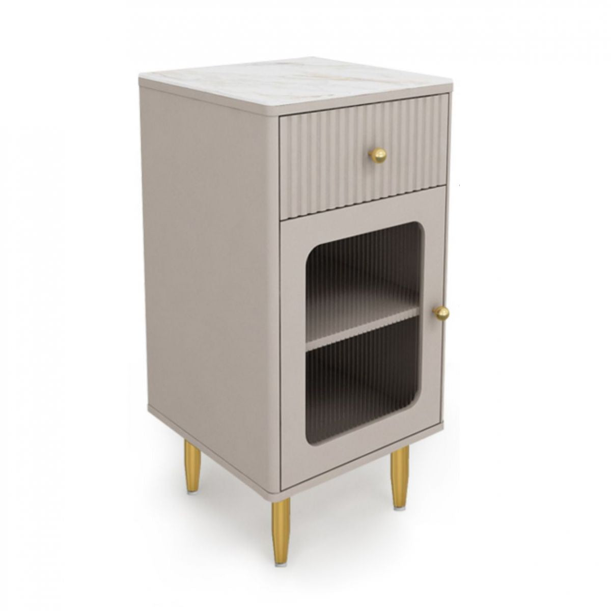 Glam Combo Dresser Stone Vertical Storage Chest Dresser for Bedroom