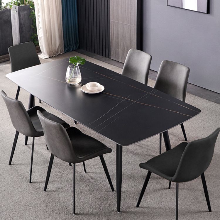 Contemporary Chair Armless Chair for Kitchen with Metal Legs