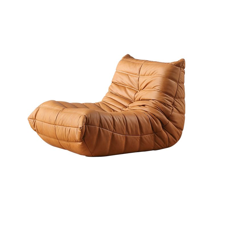 Armless Sofa Sewn Pillow Back Contemporary Sofa for Living Room