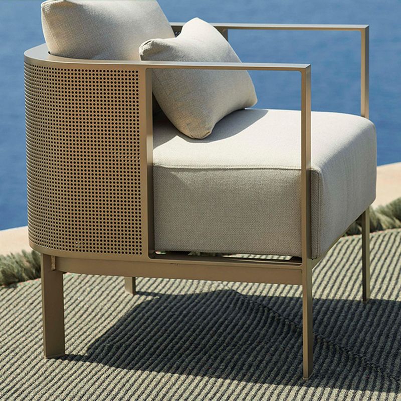 Metal Frame Outdoor Patio Sofa Industrial Water Resistant Patio Sofa