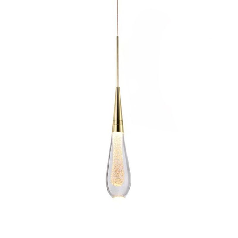 Lampe suspendue à LED en or dans le pendentif en pharmacie de style artistique moderne pour les espaces intérieurs