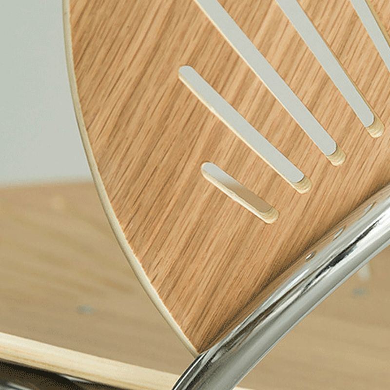 Metal Contemporary Style Kitchen Chair Open Back Side Dining Chairs Set