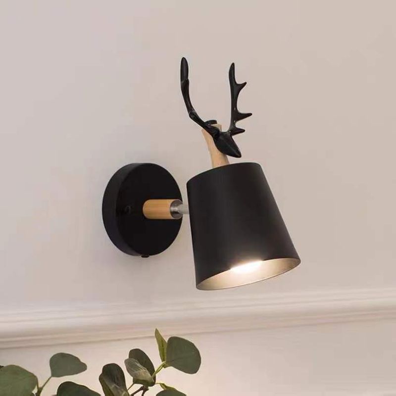 Illuminazione a parete cilindri in stile moderno metallo 1 lampada montata a parete per la testa