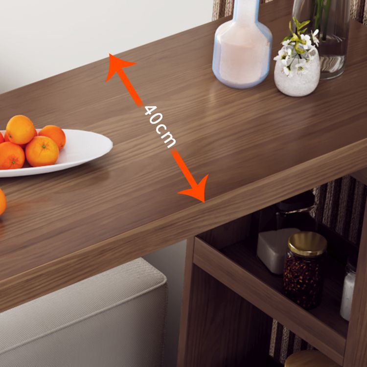 Modern Rectangle Bar Table Set 1/3 Pcs Solid Wood Bar Table and Stools