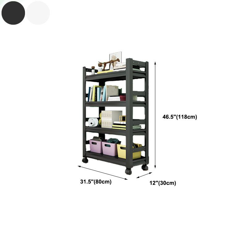 Open Bookshelf Modern Metal Home Study Living Room Removable Bookcase