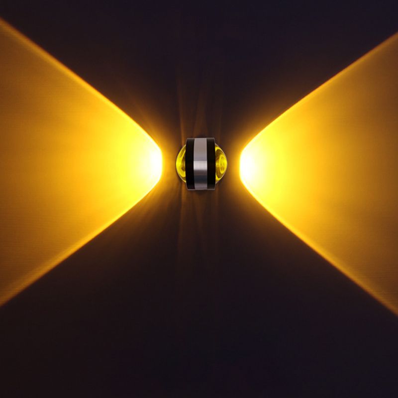 Moderner Kreis auf und ab LED Wandleuchter Kristall 2 Lichter Wandlampen