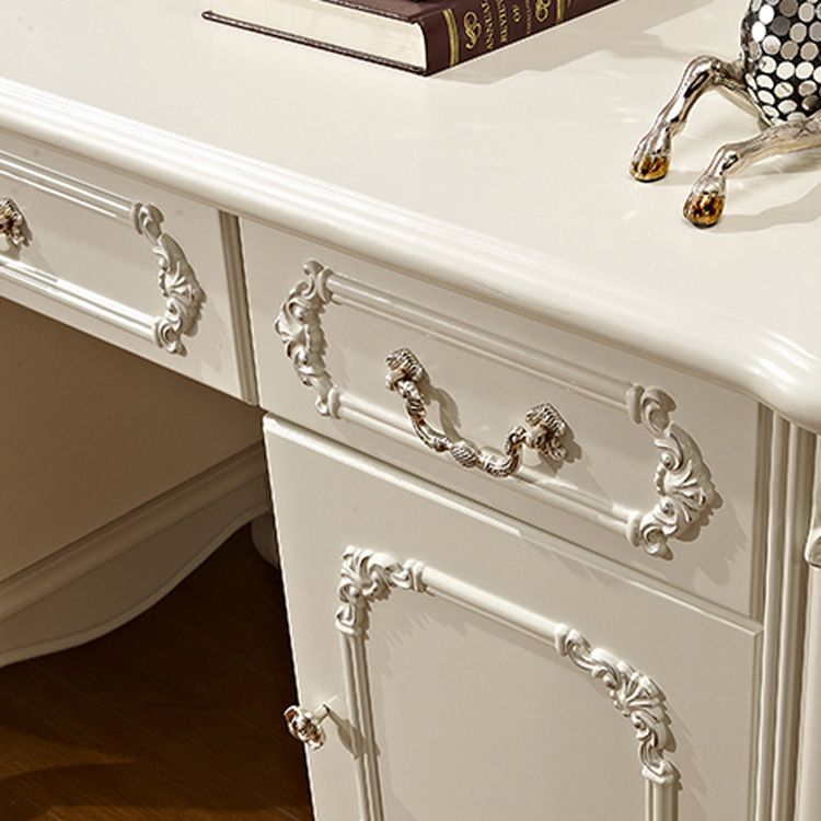Victorian Storage Makeup Vanity Desk Bedroom Dressing Table Stool Set with Drawer
