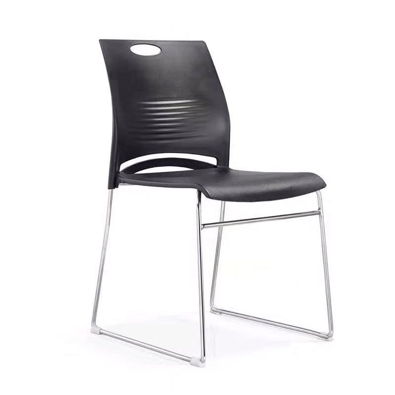 Armless Home Office Chair Modern Mid Back Working Chair with No Wheels