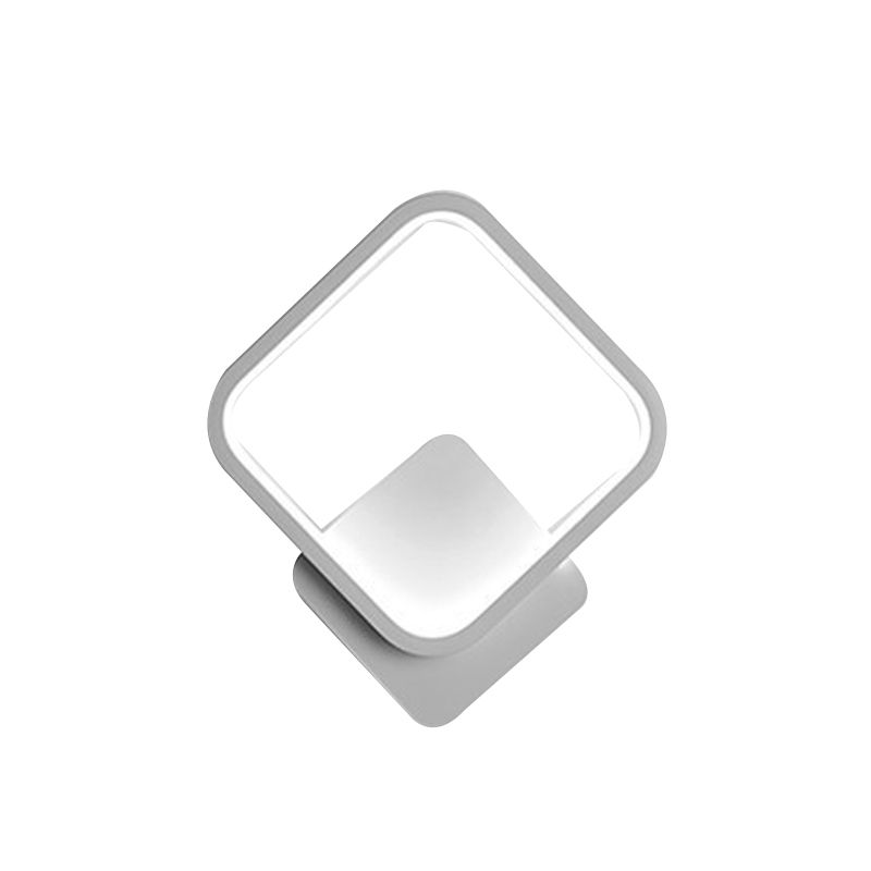 Single Modern White/Black Wall Mounted Sconce Unique Wall Light for Bedroom