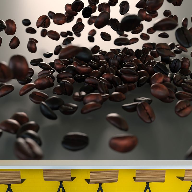 Aromatic Coffee Beans Mural Decal Modern Decorative for Coffee Shop, Waterproofing