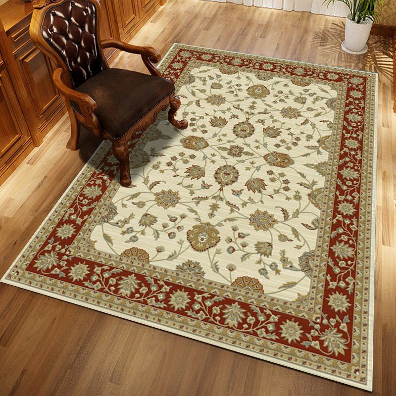 Tappeto di stampa damask marocchina multicolore in polipropilene tappeto resistente alle macchie resistenti a tappeto anti-slip per arredamento per la casa