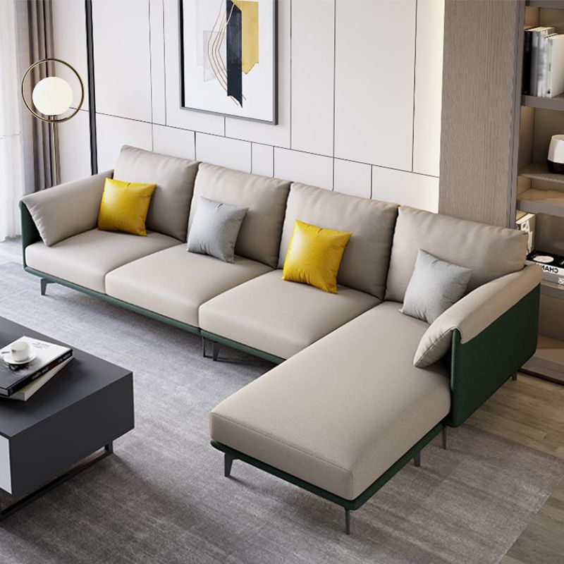 122.8x67x36.2 Faux leather Sectional Pillow Top Arm Sectional for Living Room