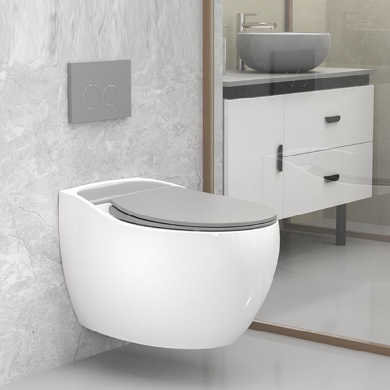 Contemporary Wall Hung Toilet Bowl Slow Close Seat Included Urine Toilet for Washroom