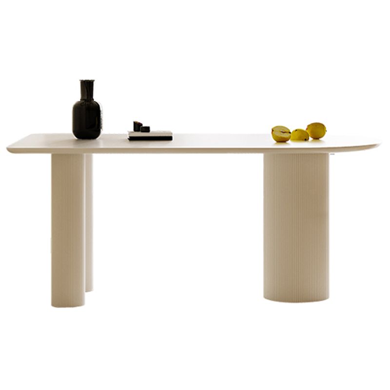 Slate and Metal Table Glam Style Simple Restaurant White Dining Table