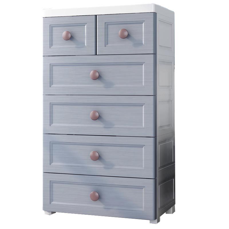 Plastic Home Non-Hanging Armoire Contemporary Style Cabinet with Drawers