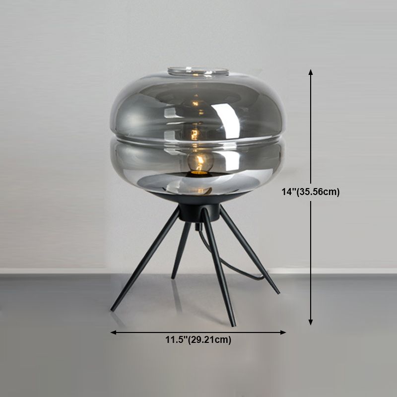 Modern Desk Lamp Household Desk Lighting Fixture with Glass Shade for Bedroom