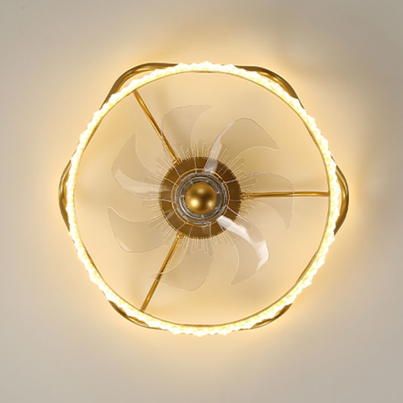 Metal Round Ceiling Pendant Modern Style 2 Lights LED Flush Light for Bedroom