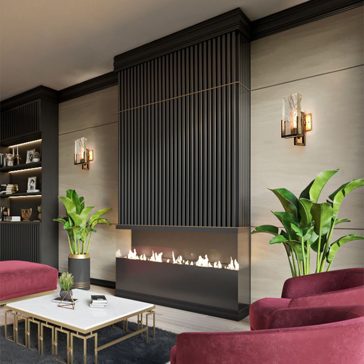 Postmodern Creative Ice Cube Crystal Wall Lamp Bronzed Lamp Holder Simplicity Sconce Light for Staircase Aisle