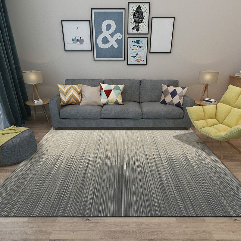 Minimalist Area Rug Marble Pattern Carpet Polyester Stain Resistant Area Rug for Living Room