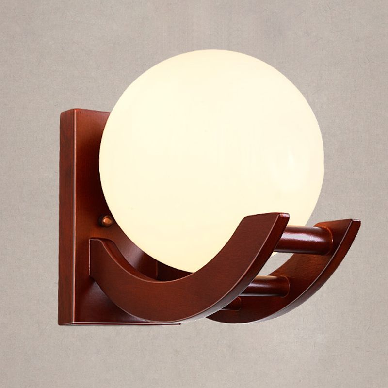 Forma de la pelota Iluminación apliques contemporáneos accesorios de iluminación de pared marrón contemporánea