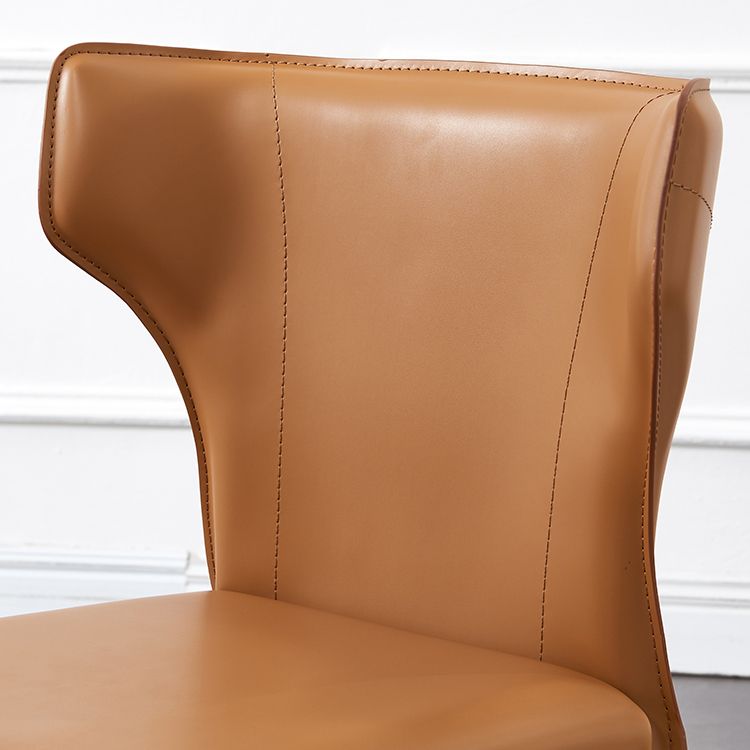 Modern Style Leather Dining Side Chair Wingback Side Chair for Restaurant Use