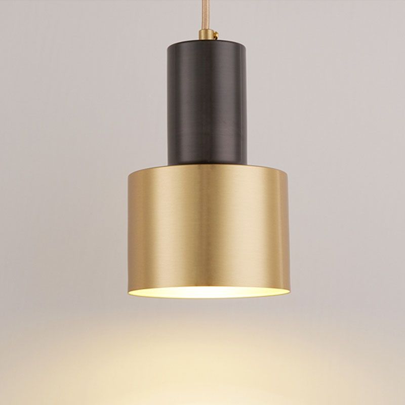Contemporary Pendant Lights, Industrial Metal 1-Light Milk Can Pendant Light Fixture