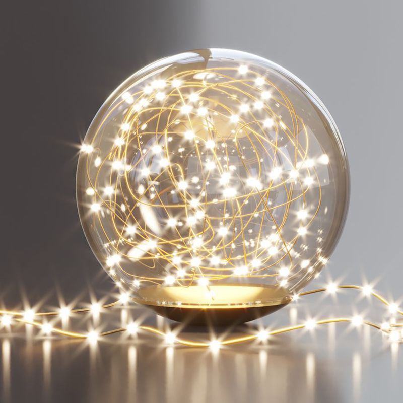 Glass Spherical Shape Wall Lights Modern Style 2 Light Wall Mount Fixture for Bedroom