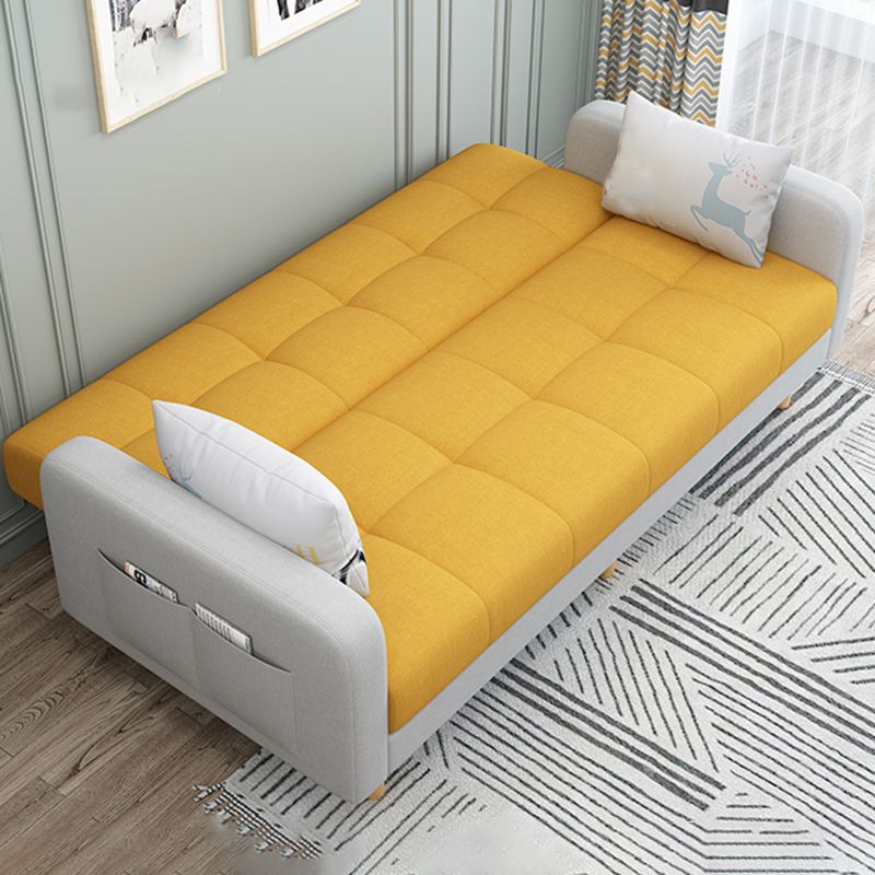 Fabric Square Arm Sectional Sofa 31.5"High Modern Tufted Split-Back Sofa with Storage