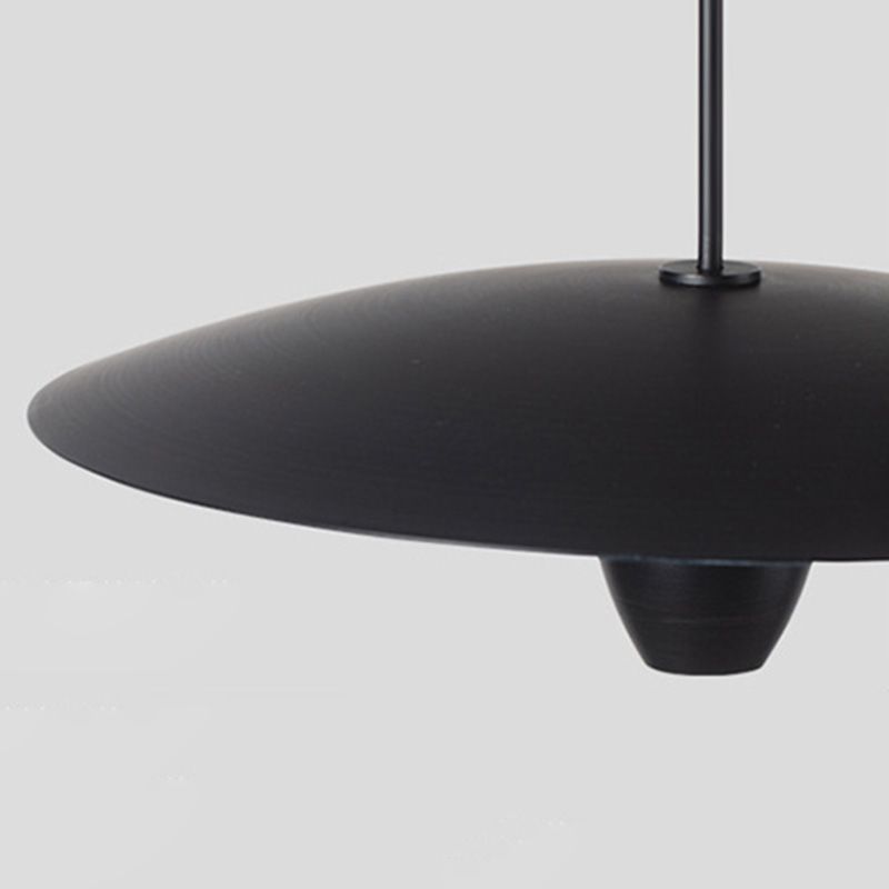 Salle à manger Neutre pendentif léger en métal noir LED de plafond simple