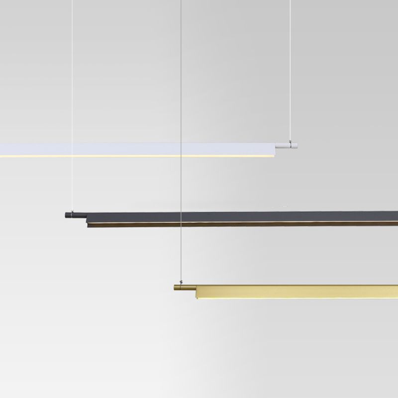 Modern Style Linear Shape Island Light Metal 1 Light Island Lighting