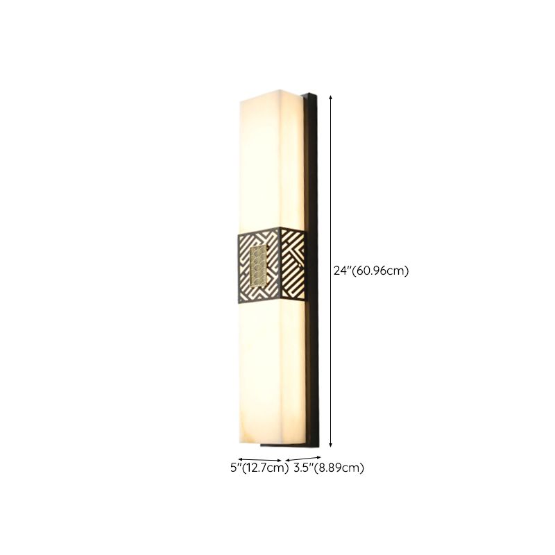 Rectangle Wall Sconce Contemporary Wall Light Fixture for Courtyard