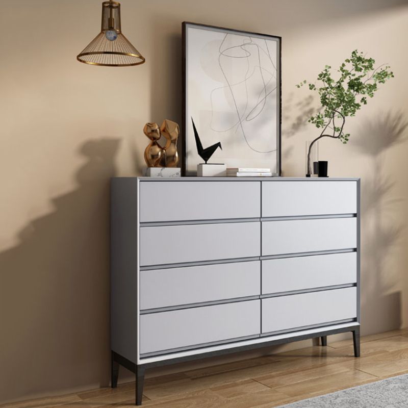 Contemporary Chest Bedroom Engineered Wood Storage Chest with Drawers