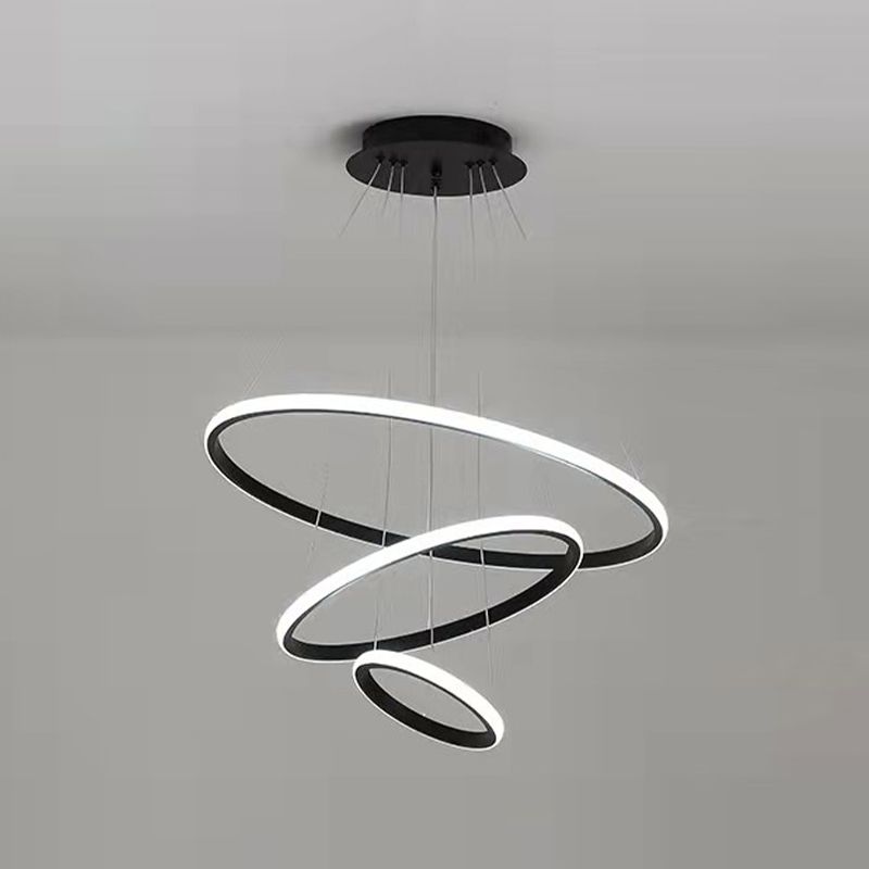 Modern Ring Shape Chandelier Light Fixtures Restaurant Hanging Chandelier for Sitting Room