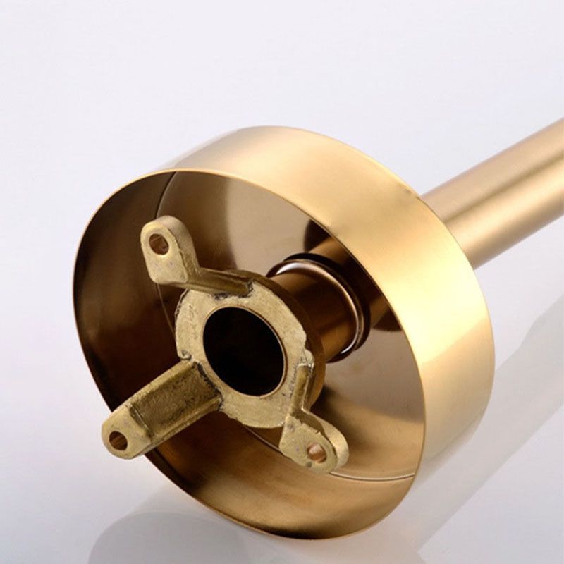 Floor Mounted Metal Freestanding Tub Filler Double Handles Freestanding Faucet with Hose