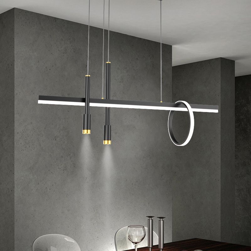 Modern Kitchen Pendant Lights Geometric Chandelier Lighting Fixtures with Acrylic Shade