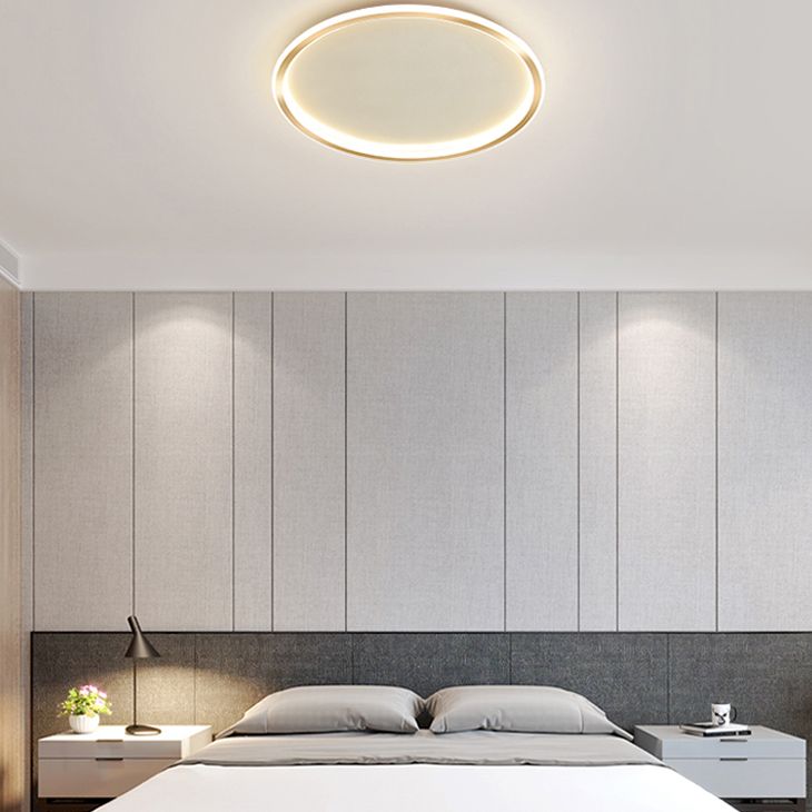 Circular Flush Mount Light Fixtures Modern Aluminum Flushmount