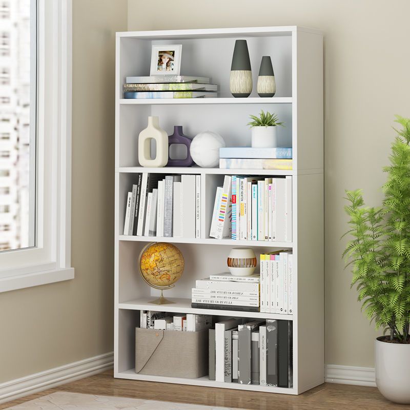 Modern Style Bookshelf Closed Back Engineered Wood Urban Bookcase for Home