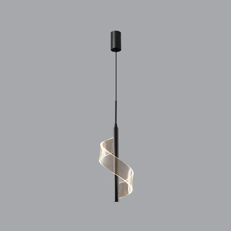 Linear Shape Metal Pendant Lights Contemporary Style Hanging Lamps