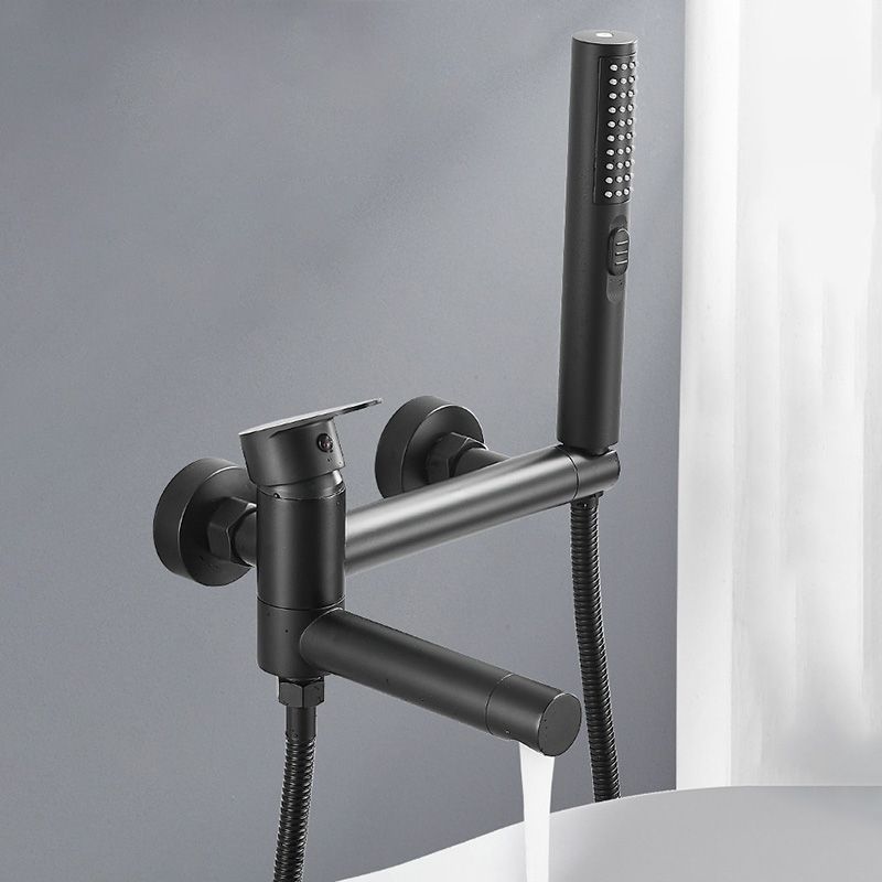Modern Tub Spout Trim One Handle Wall Mount Tub Faucet with Handshower