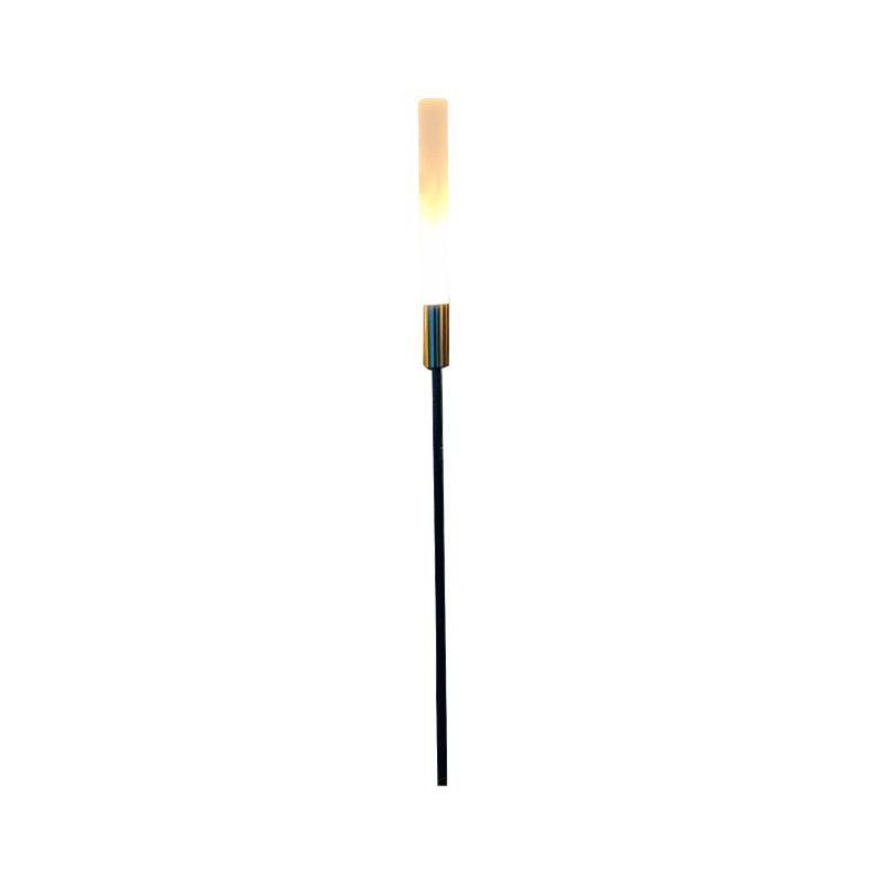 Tube Shaped Acrylic LED Stake Light Simplicity Black Landscape Lighting for Courtyard
