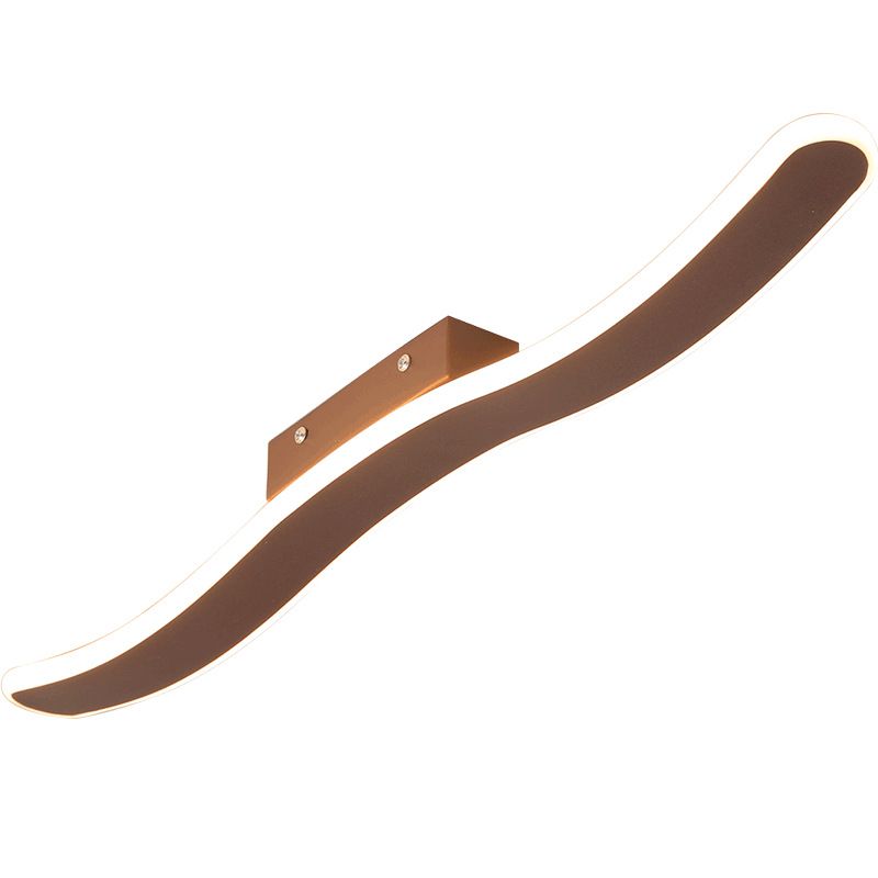 Éclairage mural de forme linéaire Métal de style moderne 1 lumière de lumière Lumière pour salle de douche