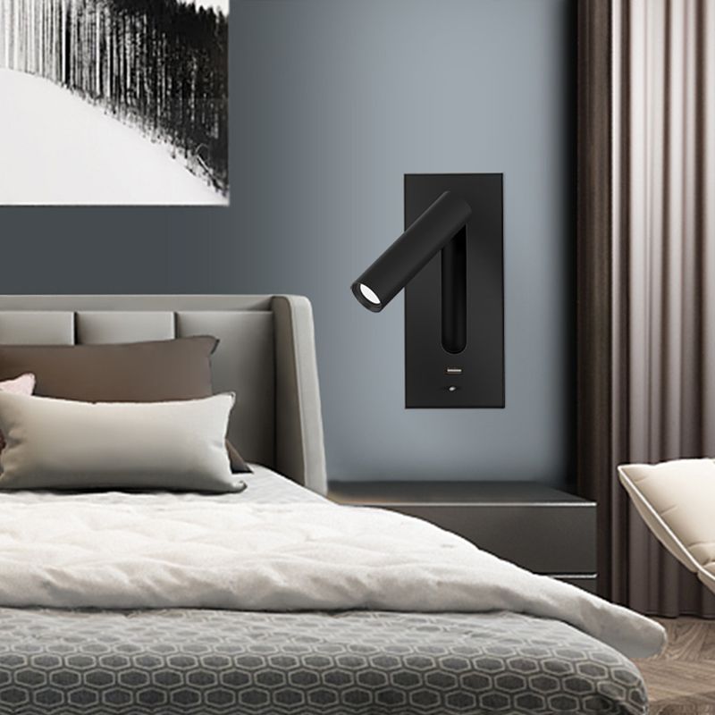 Lampada montata a parete a parete a parete in metallo contemporaneo per la lampada di lettura del letto per camera da letto