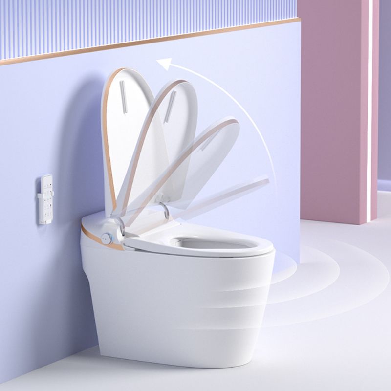 Elongated All-In-One Toilet Bowl Siphon Jet Contemporary Toilet