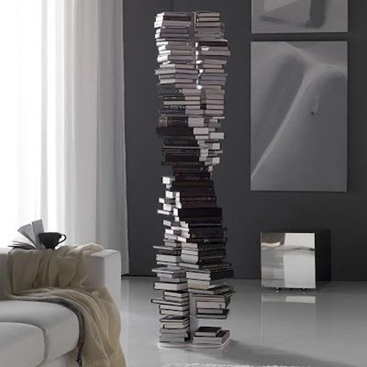 Contemporary Style Metal Bookcase Open Bookshelf for Living Room