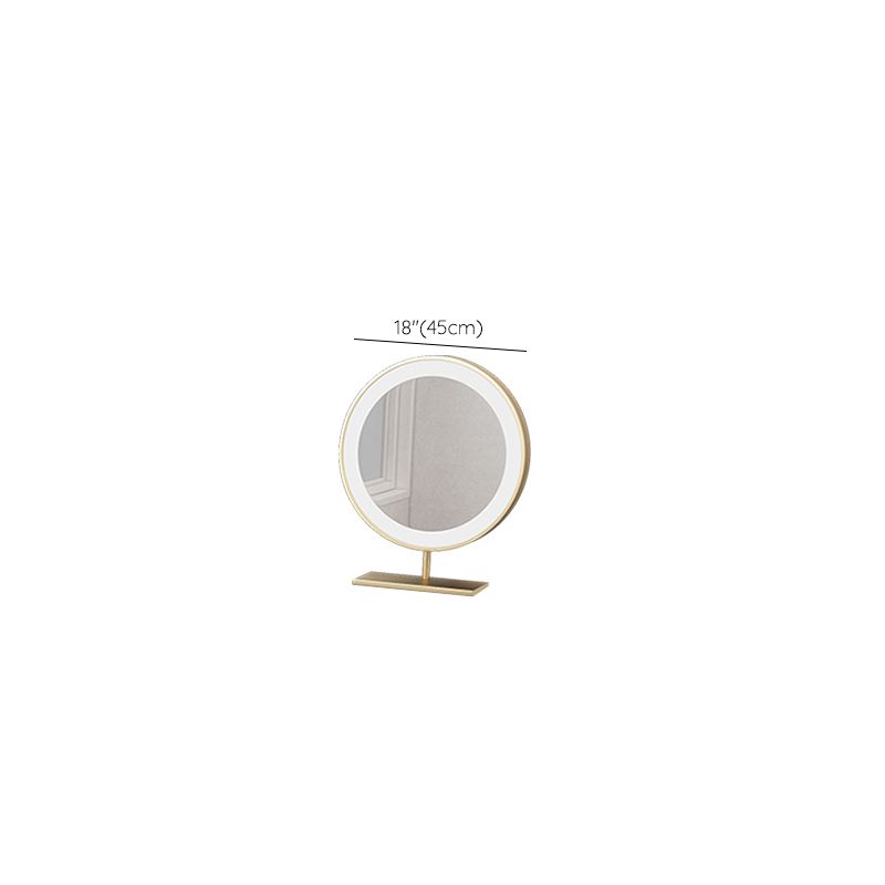 Modern Semicircle Slate Top Table Makeup Vanity with Drawers