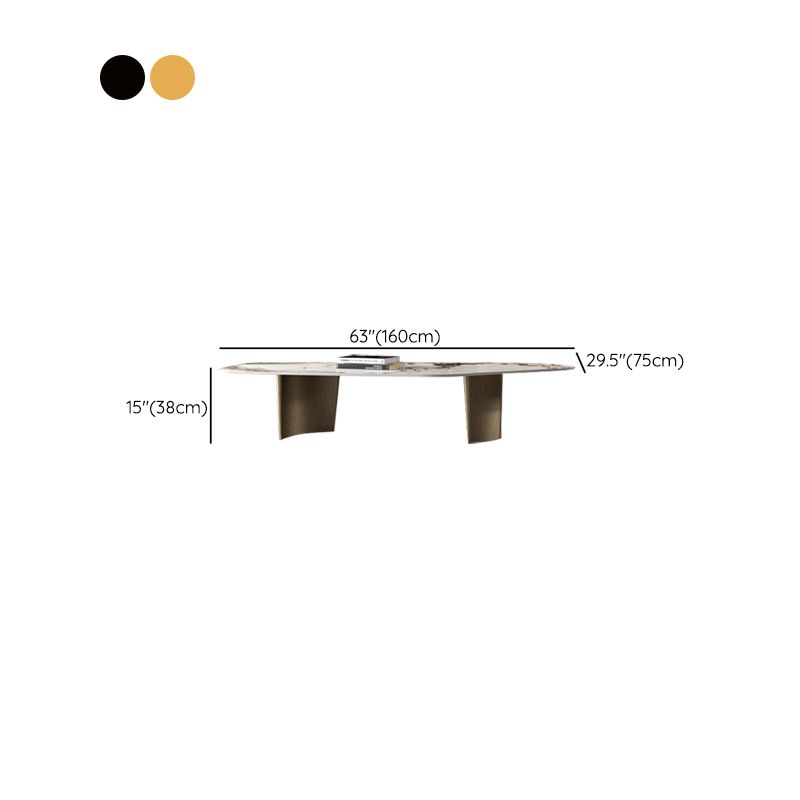 Abstract Cocktail Table Contemporary Slate Top Coffee or End Table