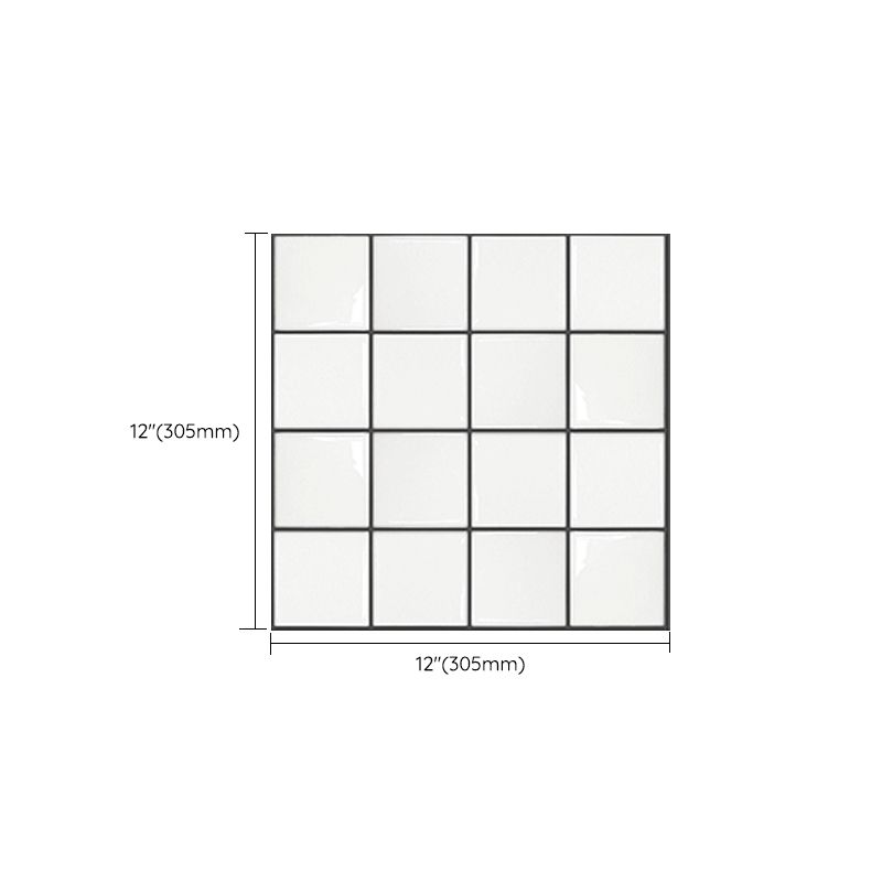 Square Peel and Stick Wall Tile PVC Waterproof Mosaic Tile Wallpaper