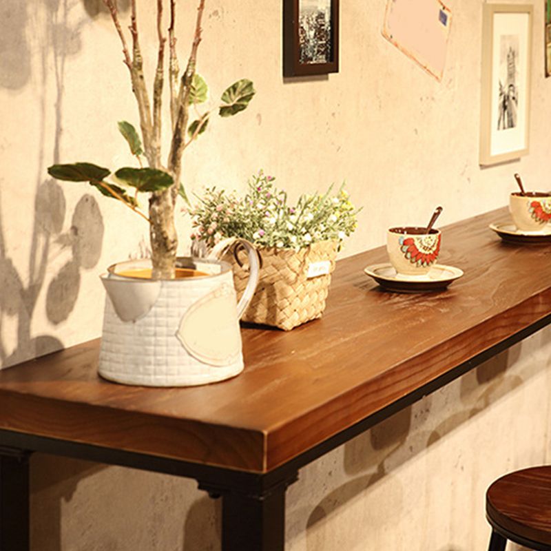 Modern Bar-Height Table Solid Wood Top Bistro Table for Patio Use