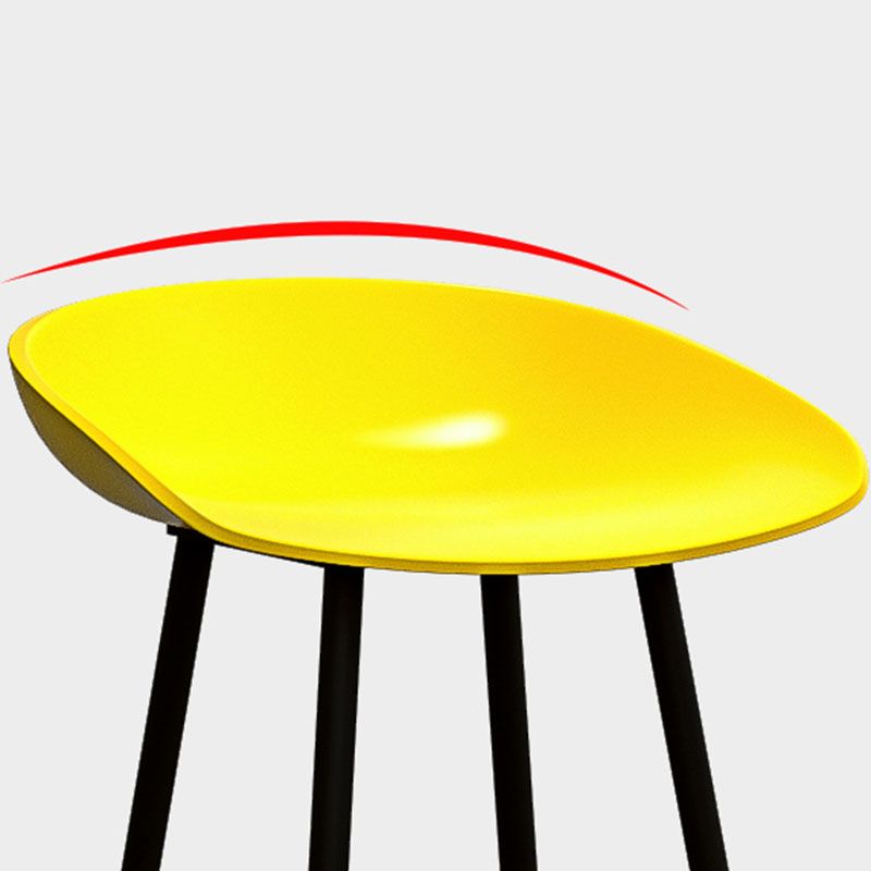 Contemporary Matte Finish Metal Barstool Home Footrest Stool